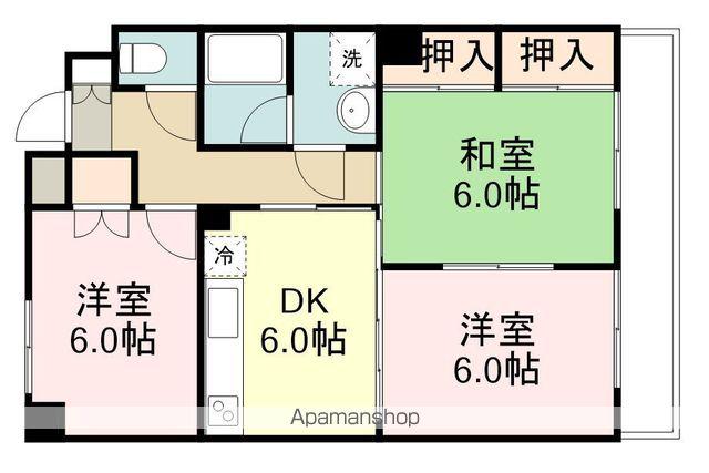 フレシール八木山(3DK/5階)の間取り写真