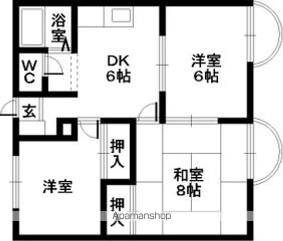 スールメゾン(3DK/1階)の間取り写真