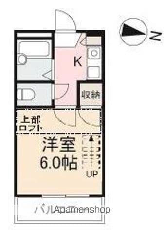 福岡レジデンスB(1K/1階)の間取り写真