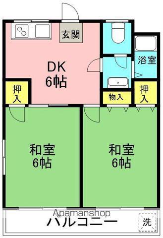 ハイツ太田(2DK/3階)の間取り写真