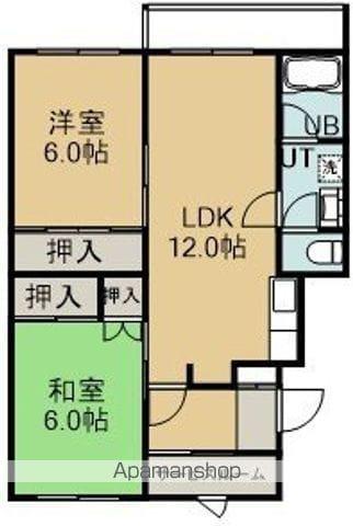マイライフ日吉A棟(2LDK/1階)の間取り写真