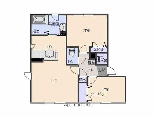 SPLAZAⅡ(2LDK/2階)の間取り写真
