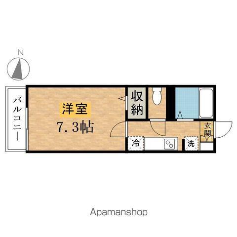 ソレイユ(1K/1階)の間取り写真