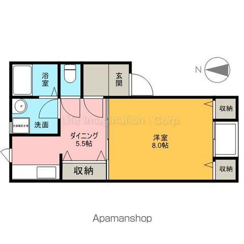 ESハイツ2番館(1DK/1階)の間取り写真