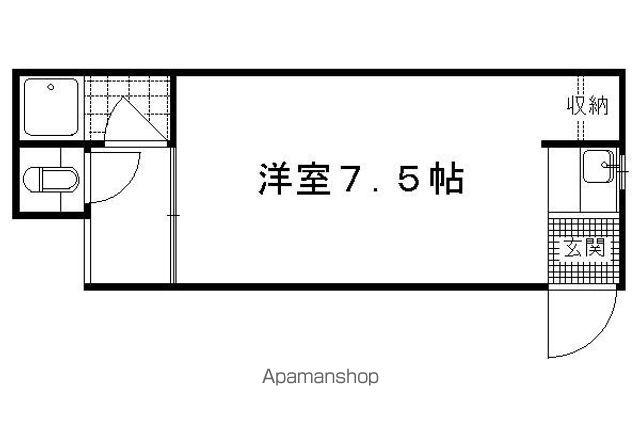 たつみ荘(ワンルーム/2階)の間取り写真