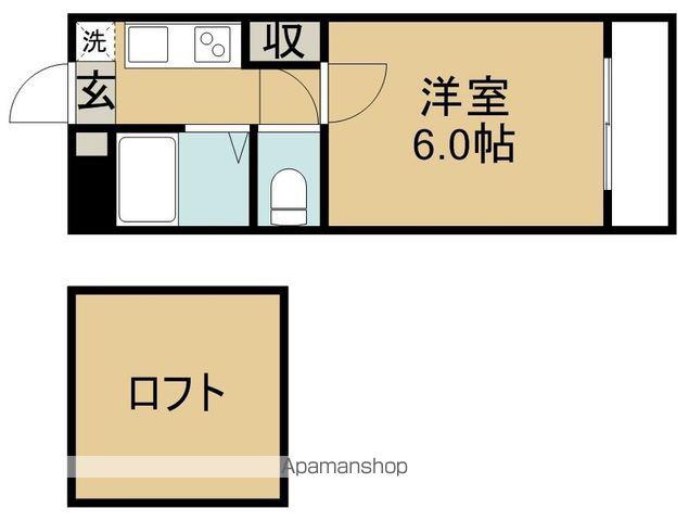 アップルハウス田上(1K/2階)の間取り写真