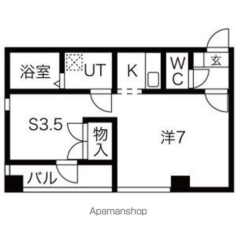 ティファナ21(1K/3階)の間取り写真