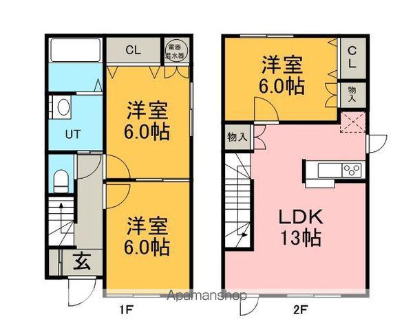 ボヌールA(3LDK)の間取り写真