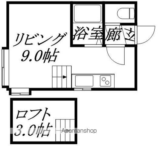 TCM学園前Ⅰ(1K/2階)の間取り写真