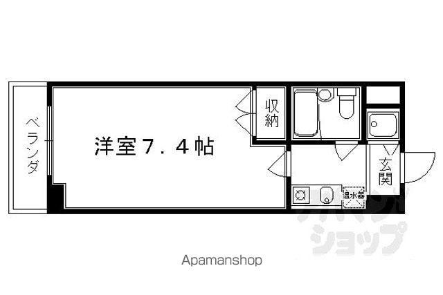 アクシルコート京都二条(1K/6階)の間取り写真