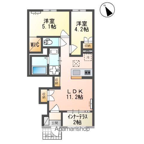 ストレータ タキ(2LDK/1階)の間取り写真