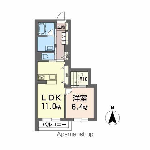 グリナージュ(1LDK/1階)の間取り写真