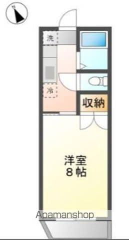 プレアール老松町Ⅱ(1K/4階)の間取り写真