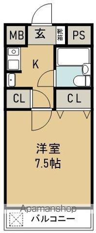 シティコート新浜(1K/2階)の間取り写真