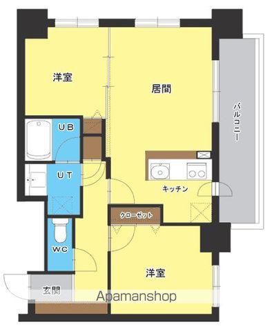 レジディア円山北5条(2LDK/7階)の間取り写真