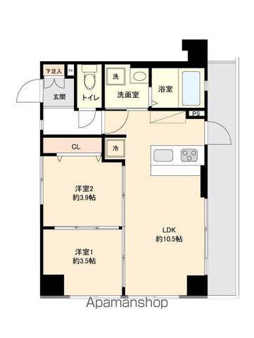 ONE ROOF FLAT NISHIWASEDA(2LDK/5階)の間取り写真