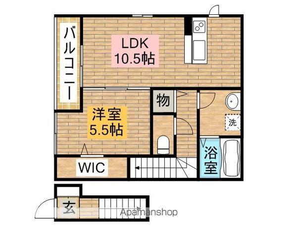 セジュール諏訪森(1LDK/2階)の間取り写真