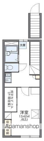 レオパレスリバーサイド上砂(1K/2階)の間取り写真