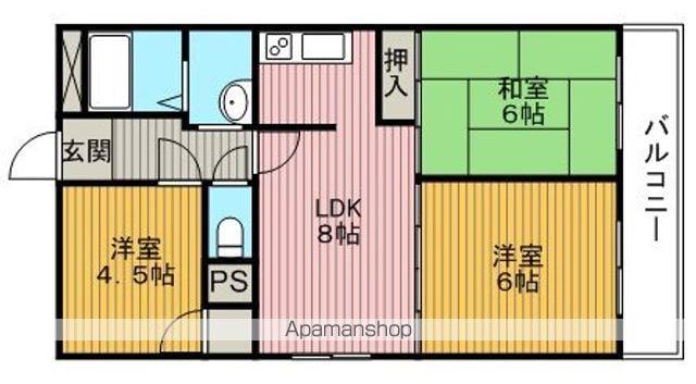 タルイレジデンス(3LDK/2階)の間取り写真