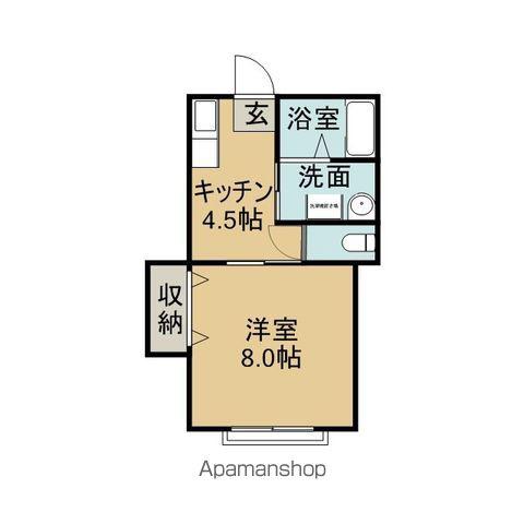 センチュリー21 A棟(1DK/2階)の間取り写真