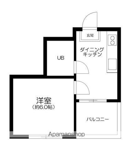 FC若宮コーポ(1DK/2階)の間取り写真