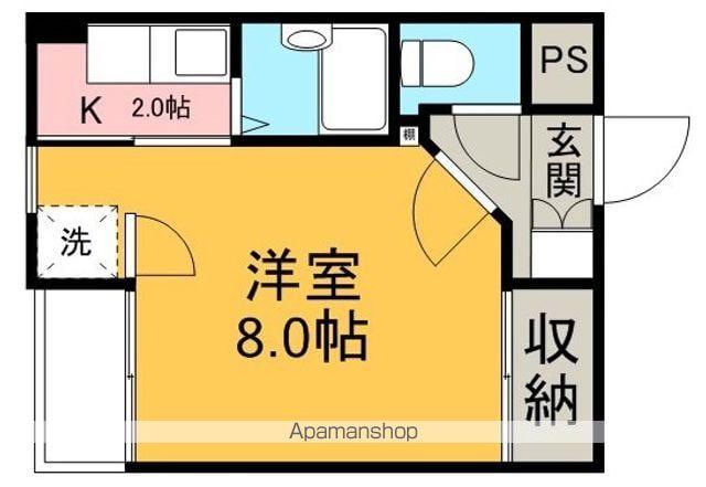 ヴィラ脇田(1K/2階)の間取り写真