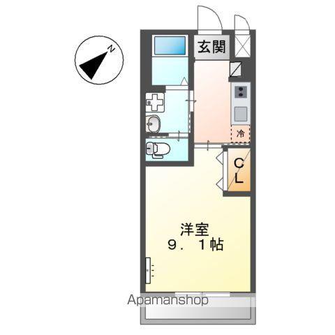 プログレス R&Y(1K/2階)の間取り写真