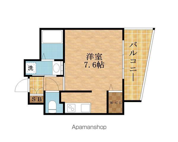 ウィスタリア京橋(1K/2階)の間取り写真