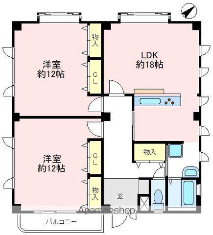 ヤミゾビル(2LDK/3階)の間取り写真