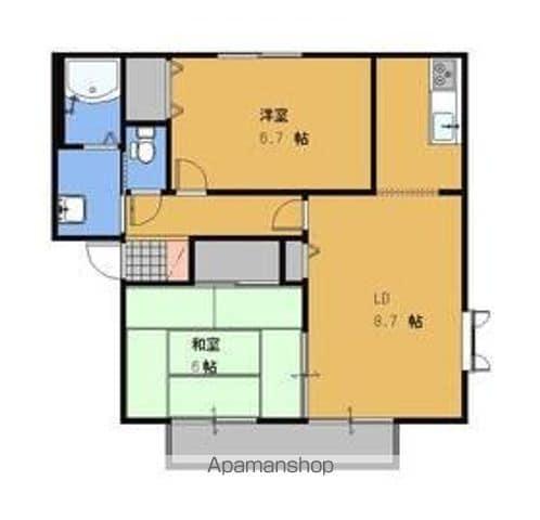 グランシャリオ C棟(2LDK/1階)の間取り写真