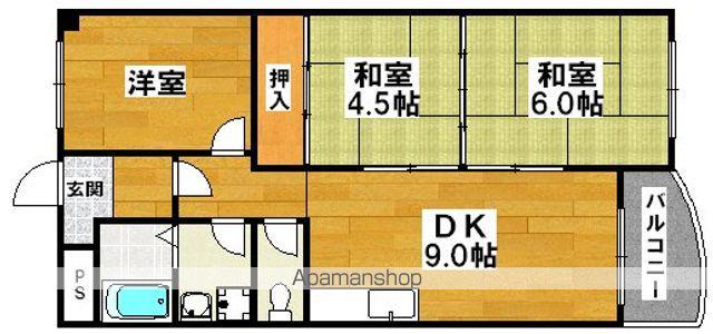 ニューバリヤハイツ(2LDK/2階)の間取り写真