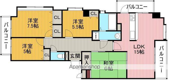 COZY桜の町(4LDK/3階)の間取り写真