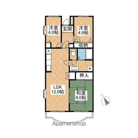 エレガントプラザ(3LDK/5階)の間取り写真