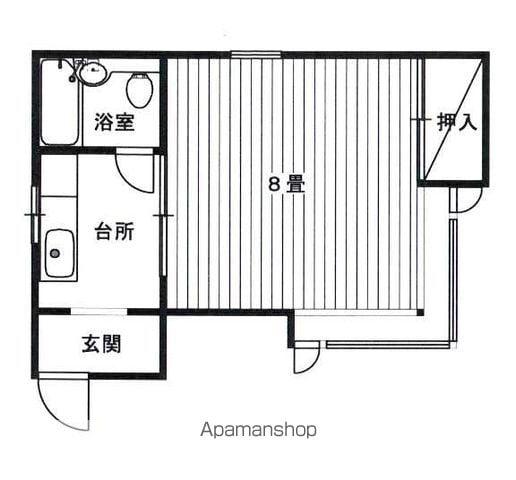 メイフラワーハイツ(1K/2階)の間取り写真