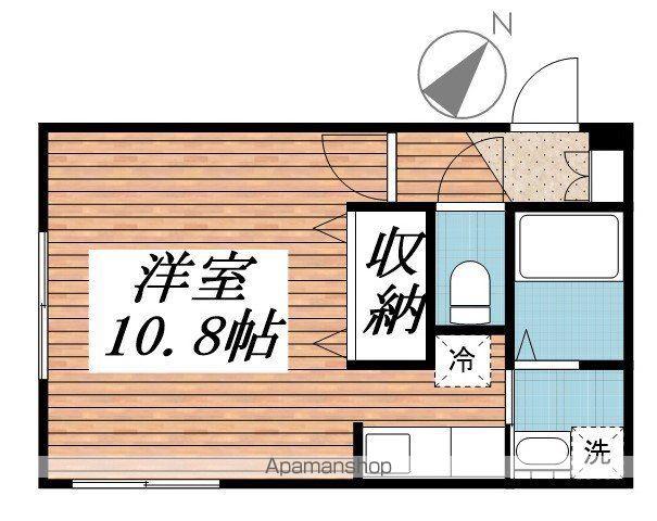 アマン北広島(ワンルーム/2階)の間取り写真