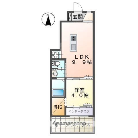レジディアⅡ(1LDK/1階)の間取り写真