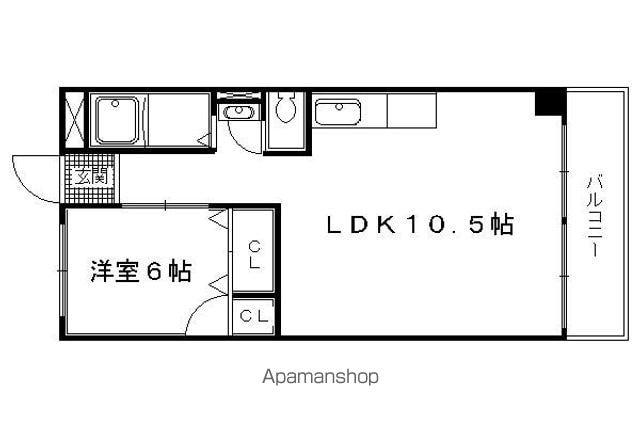 コープみささぎ(1LDK/2階)の間取り写真