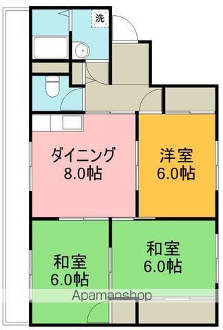 MAISONDEK(3DK/4階)の間取り写真
