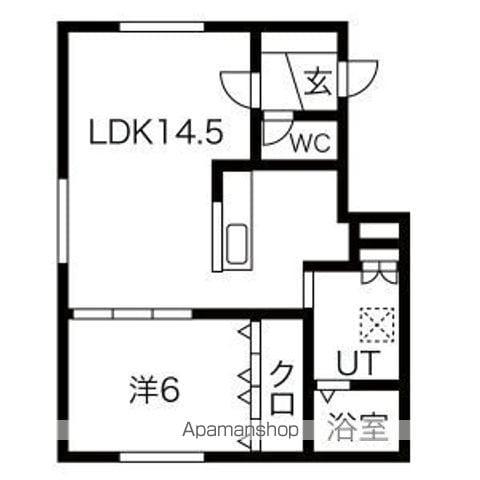 INABA APⅠ(1DK/2階)の間取り写真