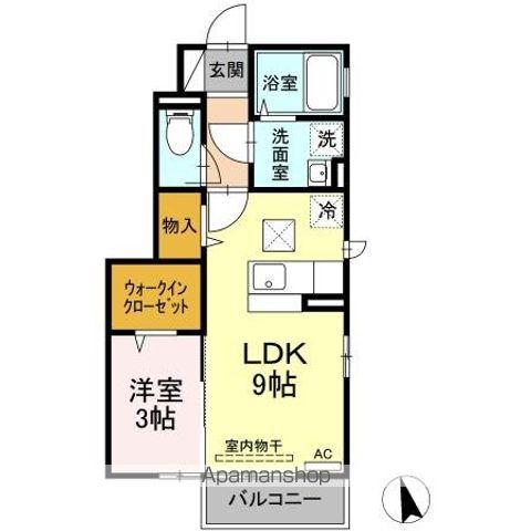 カランコエ(1LDK/1階)の間取り写真