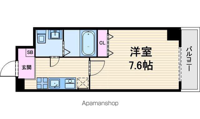 アーデン和泉町(1K/5階)の間取り写真