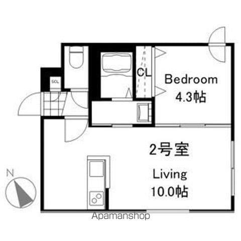 プレスタ麻生町7丁目MS(1LDK/4階)の間取り写真