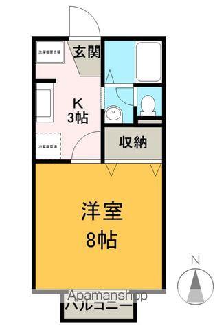 ステージサカヨシ(1K/1階)の間取り写真