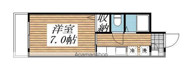 クレスト(1K/2階)の間取り写真