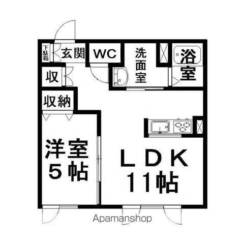 ARIETTA(1LDK/1階)の間取り写真