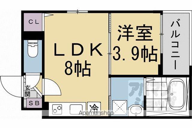 F ASECIA POLAKE(1LDK/2階)の間取り写真
