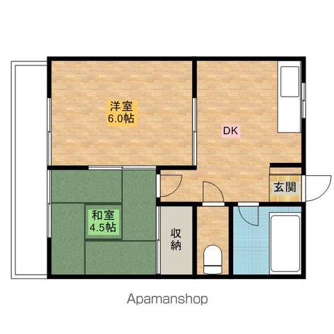 犬目コーポ(2DK/1階)の間取り写真