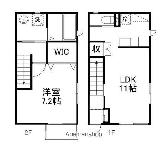 ラージフォレストA(1LDK)の間取り写真