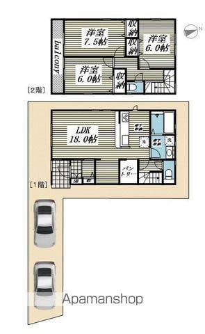 東葉高速鉄道 東葉勝田台駅 徒歩7分 2階建 築4年(3LDK)の間取り写真