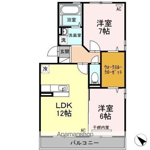 HIMIKOⅡ(2LDK/3階)の間取り写真
